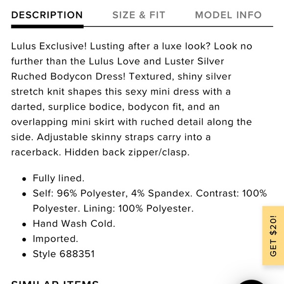 Love and Luster Silver Ruched Bodycon Dress - Picture 11 of 15